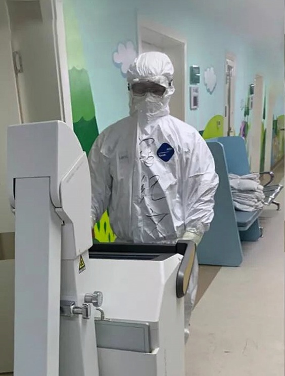 Wuhan mobiler Roentgeneinsatz waehrend Pandemie