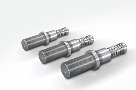 Optimaler Korrosionsschutz dank V4A auch beim Aufprallkopf: Die MAGNUM-D&auml;mpfer MC33V4A-MC64V4A aus Edelstahl sind in Gewindegr&ouml;&szlig;en M33 bis M64 bei H&uuml;ben bis 150 mm verf&uuml;gbar.
