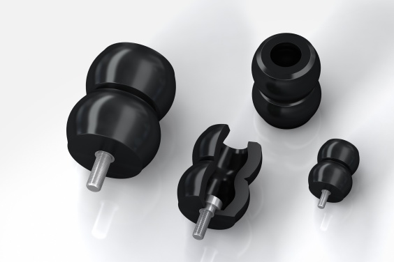 Die reversiblen TUBUS-Sicherheitsd&auml;mpfer in der Bauform TC-S erreichen f&uuml;r Krananlagen geforderte Federraten mit hoher R&uuml;ckstellkraft und sicherten in der ersten Konstruktionsphase die in verwindungssteifer Modulbauweise gefertigte Roboter-Linearverfahrachse von EXPERT-T&Uuml;NKERS