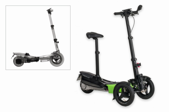 Der neue scuddy Premium ist die konsequente Weiterentwicklung des am Markt einzigartigen dreir&auml;drigen Elektrorollers &bdquo;made in Kiel".